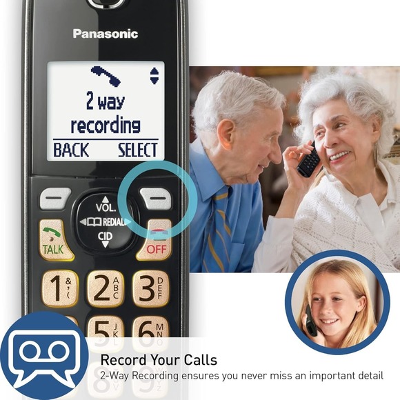 KX-TGD832M Panasonic 2-Handset Cordless Phone with Call Block & Bilingual ID - Picture 8 of 11